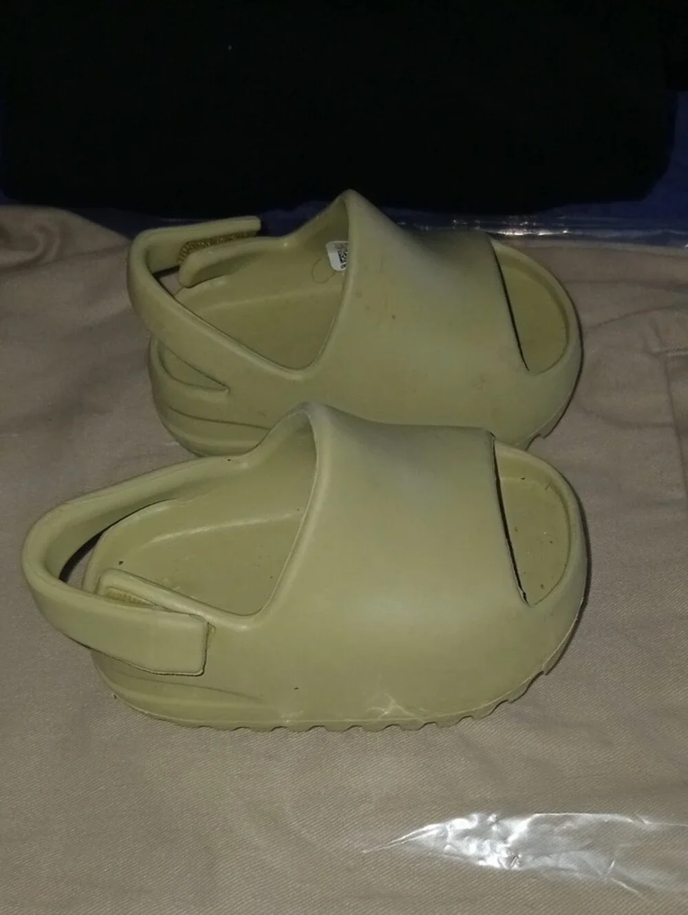 Adidas Kids Slip-On Sandals in Light Green